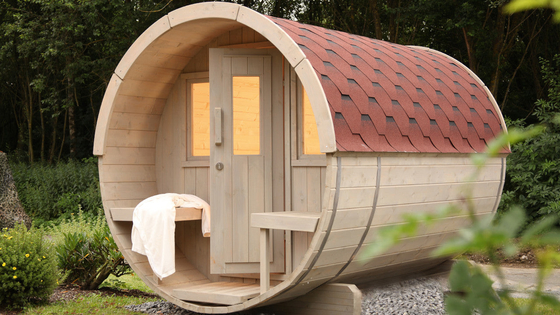 Massivholz Hemlock Zeder Außenfass Sauna Nassdampf Traditionelle Sauna Raum