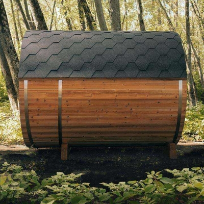 Traditionelle Trockene Finnische Außensauna Fass Cedar Sauna Raum 4,5 kW oder 6 kW