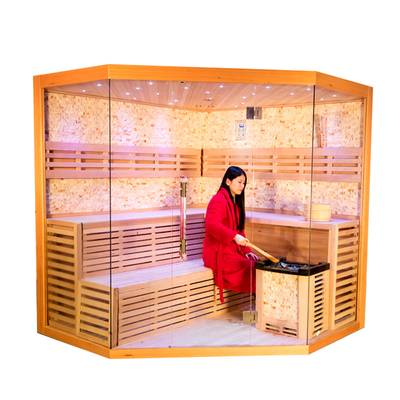Luxuriöser traditioneller Heimsauna 5 - 6 Personen Himalaya Salz Dampfsauna