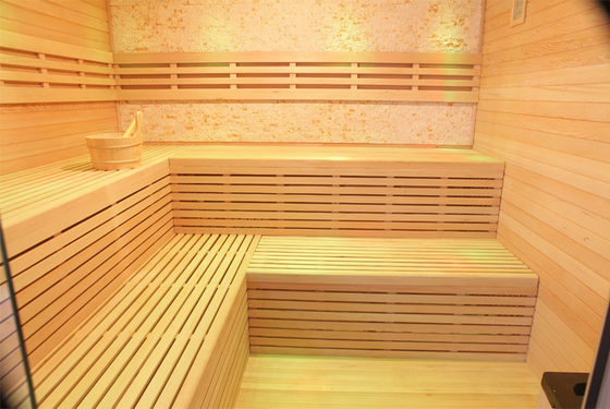 Traditionelle Dampfkammer Sauna Premium Hemlock Innenraum Trockene Dampfsauna Kabine