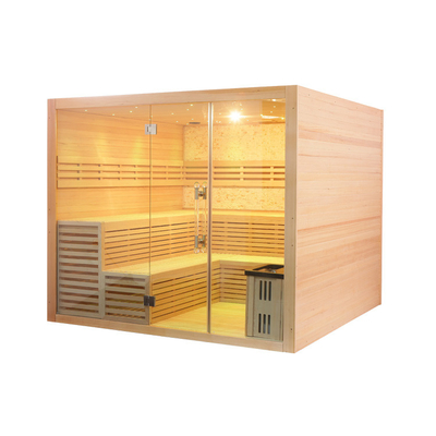 Traditionelle Dampfkammer Sauna Premium Hemlock Innenraum Trockene Dampfsauna Kabine