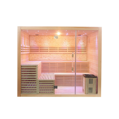 Traditionelle Dampfkammer Sauna Premium Hemlock Innenraum Trockene Dampfsauna Kabine