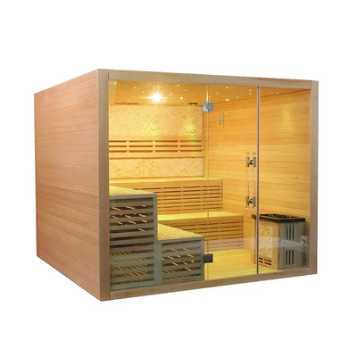 Traditionelle Dampfkammer Sauna Premium Hemlock Innenraum Trockene Dampfsauna Kabine
