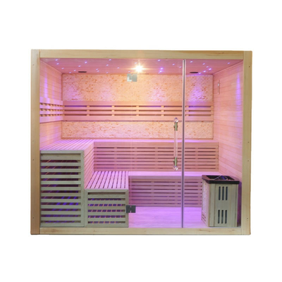 Traditionelle Dampfkammer Sauna Premium Hemlock Innenraum Trockene Dampfsauna Kabine