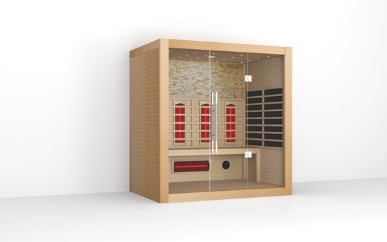 Massivholz 4 Personen Infrarot Sauna Raum Türvoll Infrarot Trockenholz Sauna