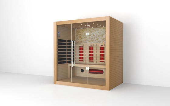 Massivholz 4 Personen Infrarot Sauna Raum Türvoll Infrarot Trockenholz Sauna