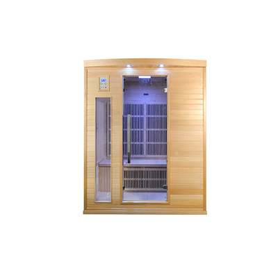Sauna aus Trockenholz Moderne Luxus Ferninfrarot Sauna für Zuhause 2700W