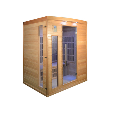 Sauna aus Trockenholz Moderne Luxus Ferninfrarot Sauna für Zuhause 2700W