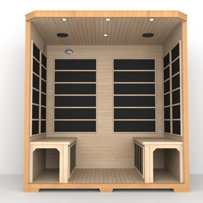 Smartmak Low Emf Innerhalb der Infrarot-Sauna 4 Personen Rote Zeder Infrarot-Sauna