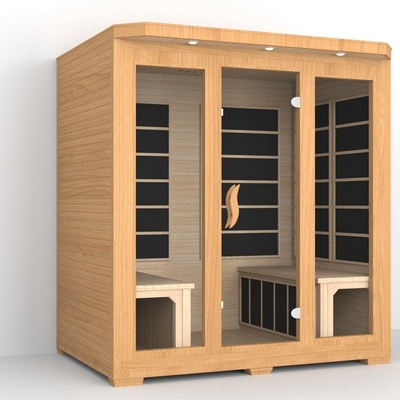 Smartmak Low Emf Innerhalb der Infrarot-Sauna 4 Personen Rote Zeder Infrarot-Sauna
