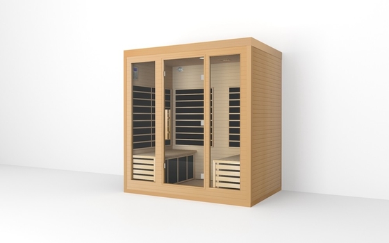 ODM OEM Massivholz großer Ferninfrarot-Sauna für 4 Personen Größe
