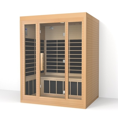 Traditionelles Zuhause Niedrige EMF Innerhalb Ferninfrarot Sauna Rot Zeder Material für 3 Personen Größe