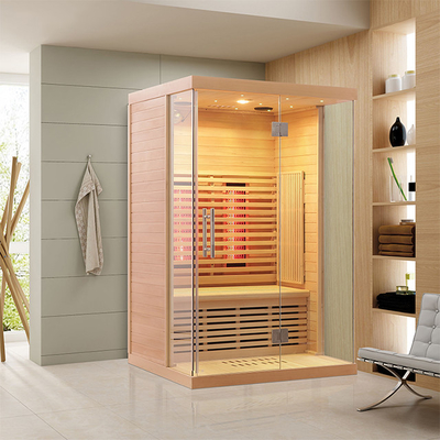 Kohlenstofffaserheizung Heemlock Fern-Infrarot-Sauna 2 Personen Sauna