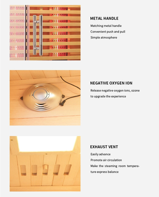 Kohlenstofffaserheizung Heemlock Fern-Infrarot-Sauna 2 Personen Sauna