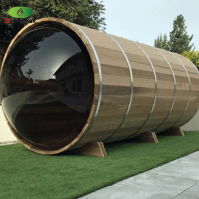 Panorama-Glas-Holzfässer-Sauna Außenhaus-Dampfsauna