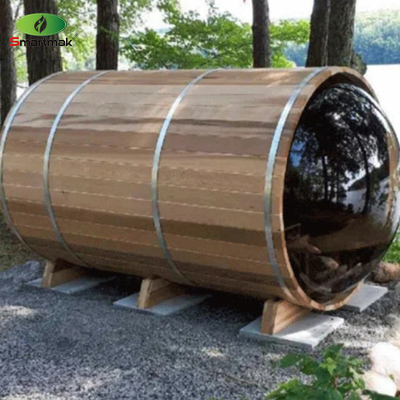 Panorama-Glas-Holzfässer-Sauna Außenhaus-Dampfsauna