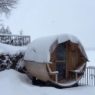 Massivholz roter Zeder Sauna Trockene, nasse Dampf-Außen-Fass-Sauna Raum