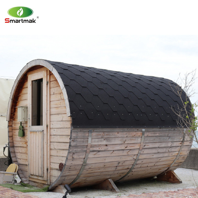 Canada Cedar / Hemlock Holz Großes Brennendes Außenfass Sauna für 6 Personen