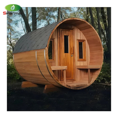 Außen Sauna mit Holzfässern Massivholzsauna für den Garten