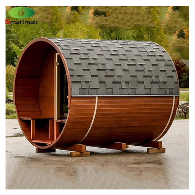 Moderne Außenwasserdichte Sauna aus Massivholz für 2 - 6 Personen