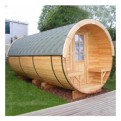Außen Sauna aus Zedern Fass Holzofen Trockene Dampfsauna für 6 Personen