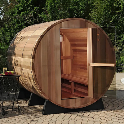 Kanadische Holz-Hemlock / Red Cedar Barrel Traditionelle Dampfsauna für den Außenbereich