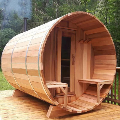 Holz Außen-Kanadische Rote Zeder Dampffass Sauna mit Herd Heizung