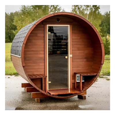 Holz Außen-Kanadische Rote Zeder Dampffass Sauna mit Herd Heizung