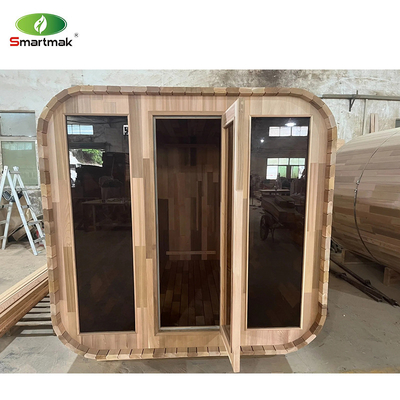 Vollglas-Dry Sauna im Freien mit einstellbarer Lüftung Bluetooth-Musiksystem 220V Spannung