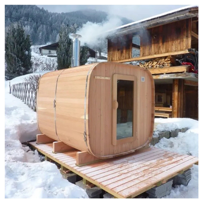 Vollglas-Dry Sauna im Freien mit einstellbarer Lüftung Bluetooth-Musiksystem 220V Spannung
