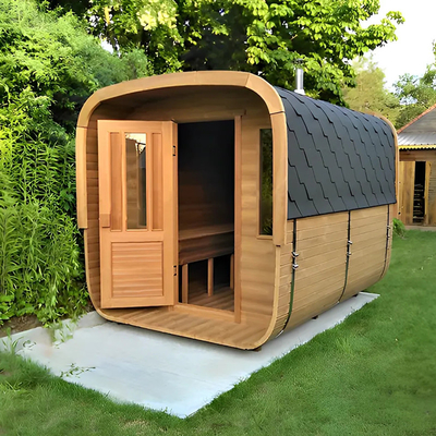 Cedar Outdoor Dry Sauna für Entspannung und Gesundheit 5-6 Personen Kapazität mit verstellbarer Belüftung Installation Service