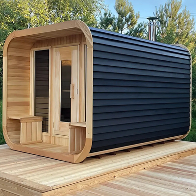 Cedar Outdoor Dry Sauna für Entspannung und Gesundheit 5-6 Personen Kapazität mit verstellbarer Belüftung Installation Service