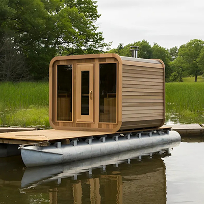 Cedar Outdoor Dry Sauna für Entspannung und Gesundheit 5-6 Personen Kapazität mit verstellbarer Belüftung Installation Service