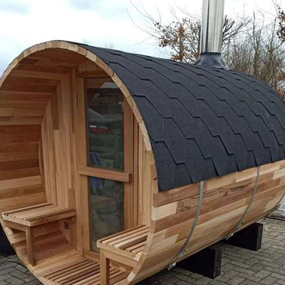 Holztrockener Dampf Traditioneller Zederfass Sauna-Raum Außenholzbrennfass