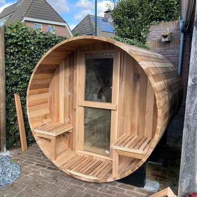 Holztrockener Dampf Traditioneller Zederfass Sauna-Raum Außenholzbrennfass