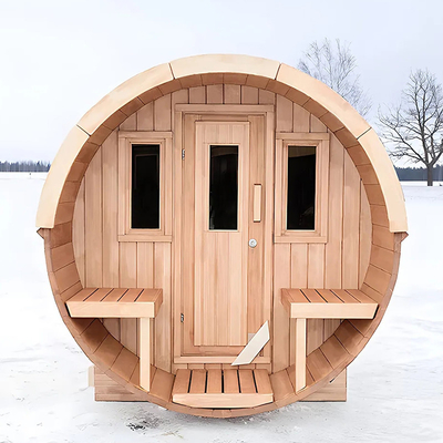 Kanadische Zeder Holz Außen Trockene Dampfsauna Bad Zimmer Zeder Fass Sauna