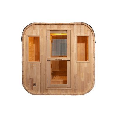 Luxus 5-6 Personen Vollglas Tür Außen Trockene Sauna Mit Bluetooth-Musiksystem