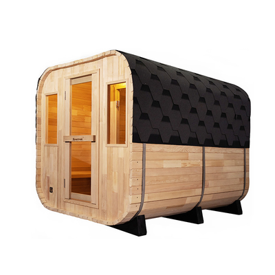 Luxus 5-6 Personen Vollglas Tür Außen Trockene Sauna Mit Bluetooth-Musiksystem