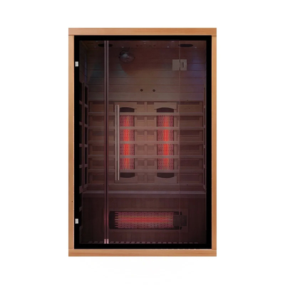 1750W Hemlock / Cedar Home Sauna Raum mit Sicherheitssystem in Holz Farbe Rechteckige Form