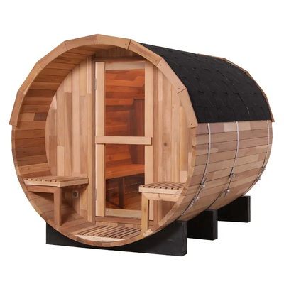 2-8 Personen Holz Sauna Fass Sauna Holz Einfache Installation 15-99 MIN Zeitrahmen