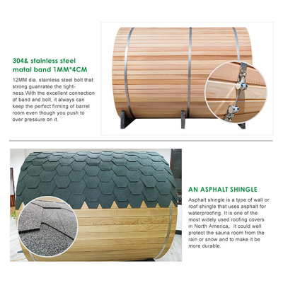 Luxuriöse Holzfässer-Sauna mit 4,5 kW/6 kW Heizung für 2-8 Personen 220V/380V Spannung