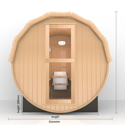 Luxuriöse Holzfässer-Sauna mit 4,5 kW/6 kW Heizung für 2-8 Personen 220V/380V Spannung