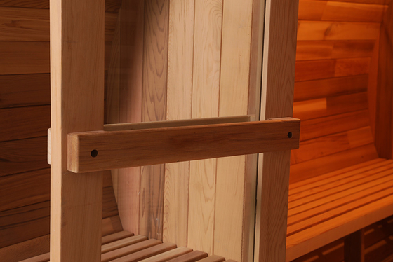 Gehärtetes Glas Holz Saunentank Einfache Installation 15-90.C Temperaturbereich