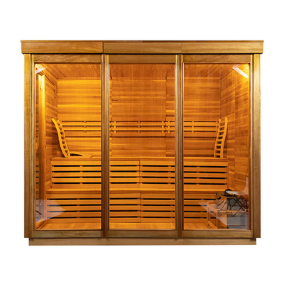 Hemlock Dampfsauna mit LED-Licht, Ozongenerator und Touchscreen-Steuerung