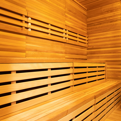 Hemlock Dampfsauna mit LED-Licht, Ozongenerator und Touchscreen-Steuerung