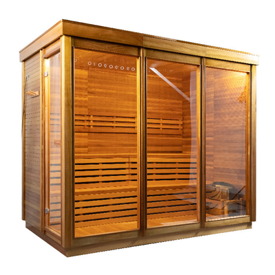 Moderne 220V 6KW Herdheizung Dampfsauna mit LED-Licht 0-99 MIN Zeit Temperaturbereich 15~90.C