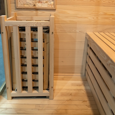 15~90.C Hemlock / Red Cedar Dampfsauna mit 0-99 MIN Timer und 220V Spannung