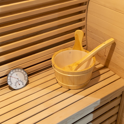 15~90.C Hemlock / Red Cedar Dampfsauna mit 0-99 MIN Timer und 220V Spannung