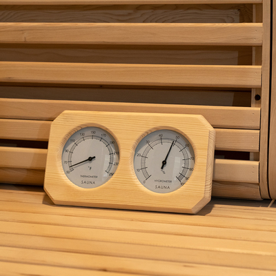 Moderne 6KW-Herdheizung Hemlock Rote Zeder Dampfsauna mit LED-Licht für ultimative Entspannung
