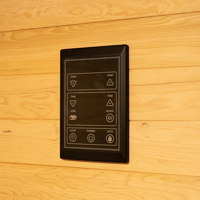 Moderne 6KW-Herdheizung Hemlock Rote Zeder Dampfsauna mit LED-Licht für ultimative Entspannung